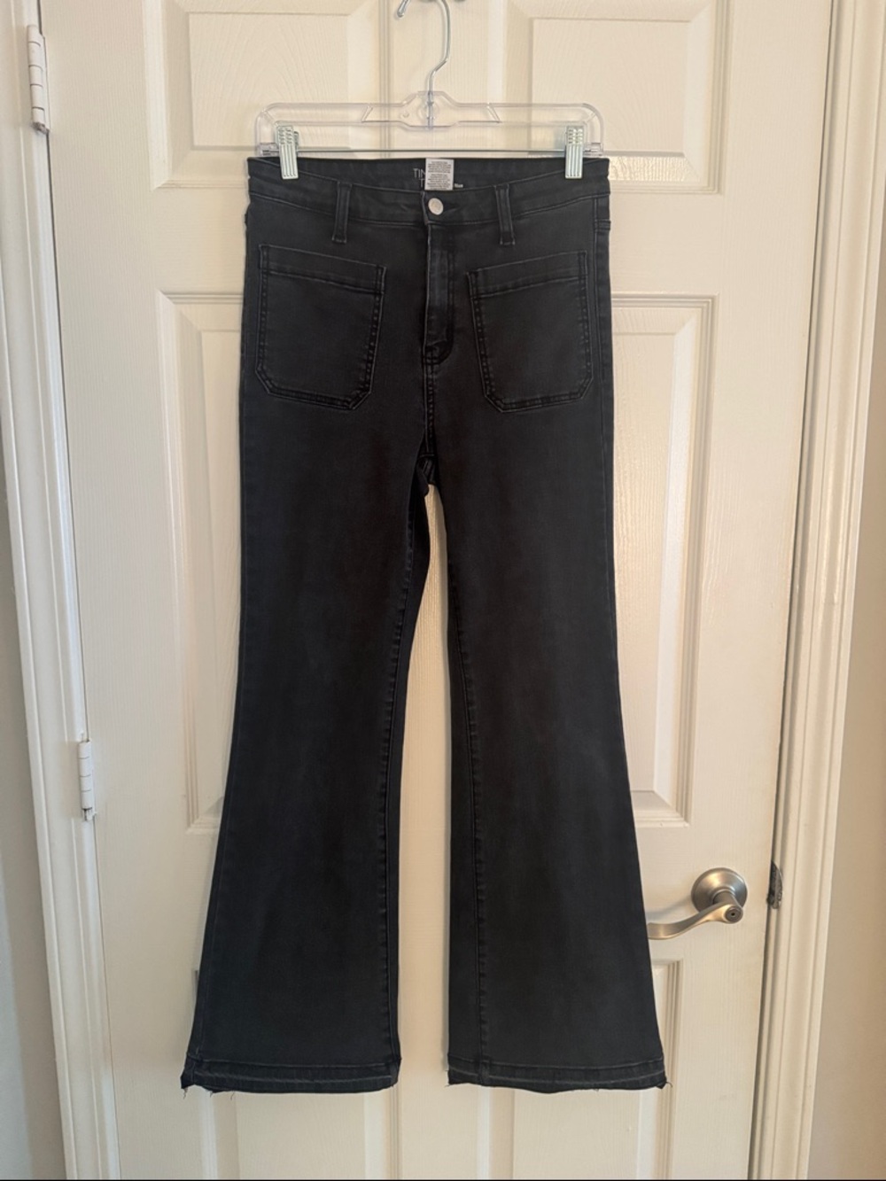Time and Tru Women's Black Flare Wide Leg Jeans